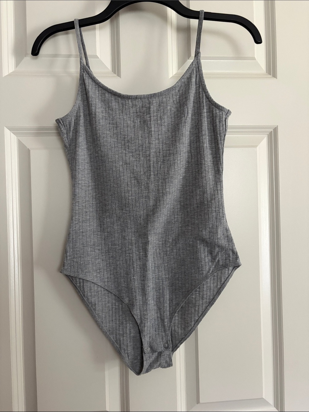 American Eagle Outfitters Grey Ribbed Bodysuit